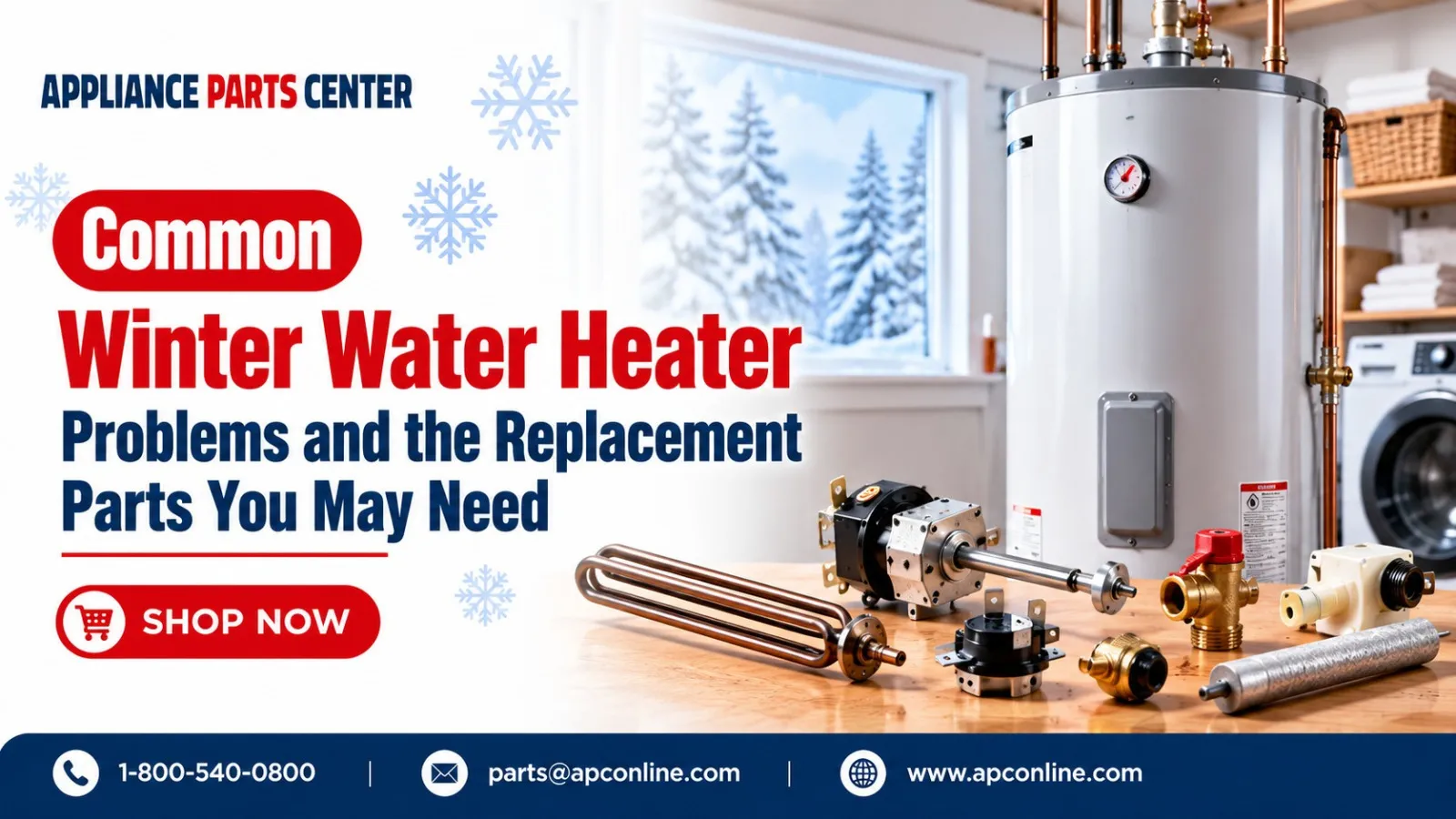Common winter water heater problems and replacement parts