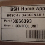 Bsh 666393 Control Unit