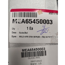 L-G MEA65450003 RAIL GUIDE